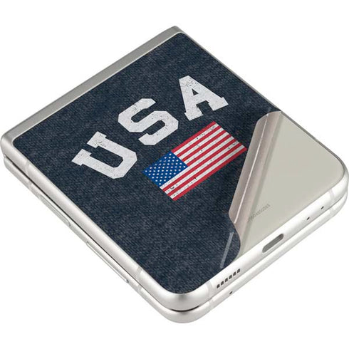 USA with American Flag Galaxy Z Flip3 5G Skin